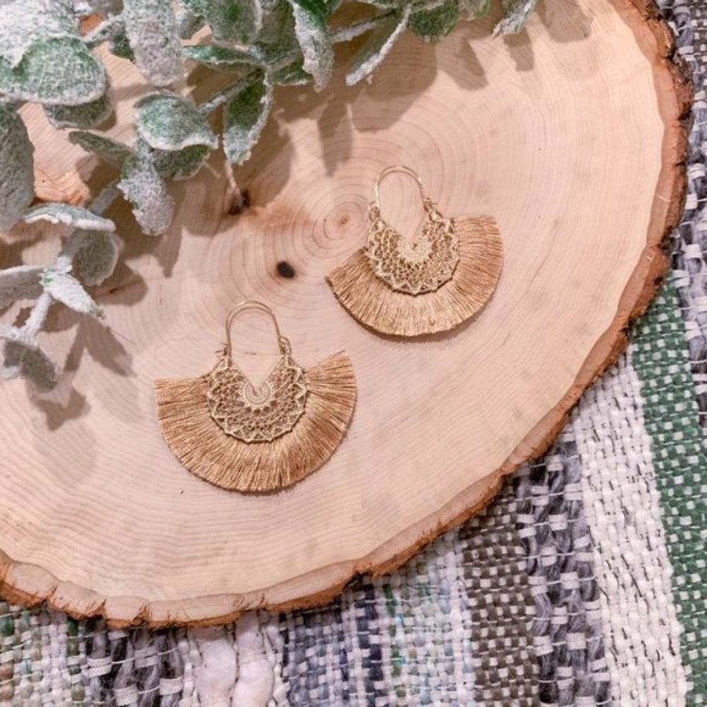 $5 BLOWOUT! Fan Bohemian Earrings - Picture 5 of 10